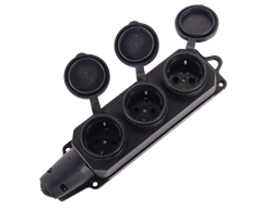 Колодка 3 гнезда с/з, каучук IP44 16А Вихрь 21762 | Orenten.ru